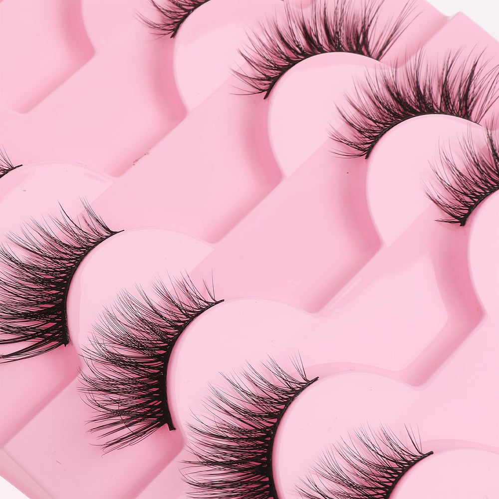 Pestañas Gjinxi Half Lashes con efecto de doble capa para mayor densidad.