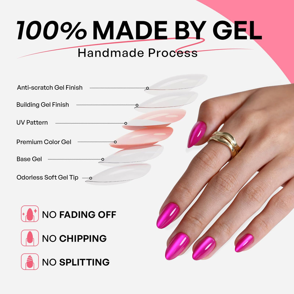 Uñas listas para uso inmediato sin necesidad de salón.