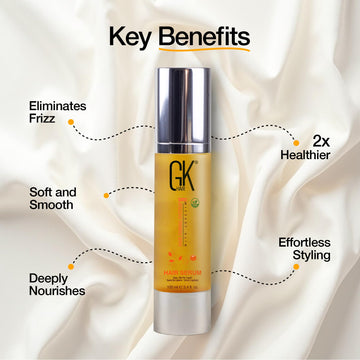 GK HAIR Aceite Argan Serum Noche: hidratación profunda para cabello suave al despertar.