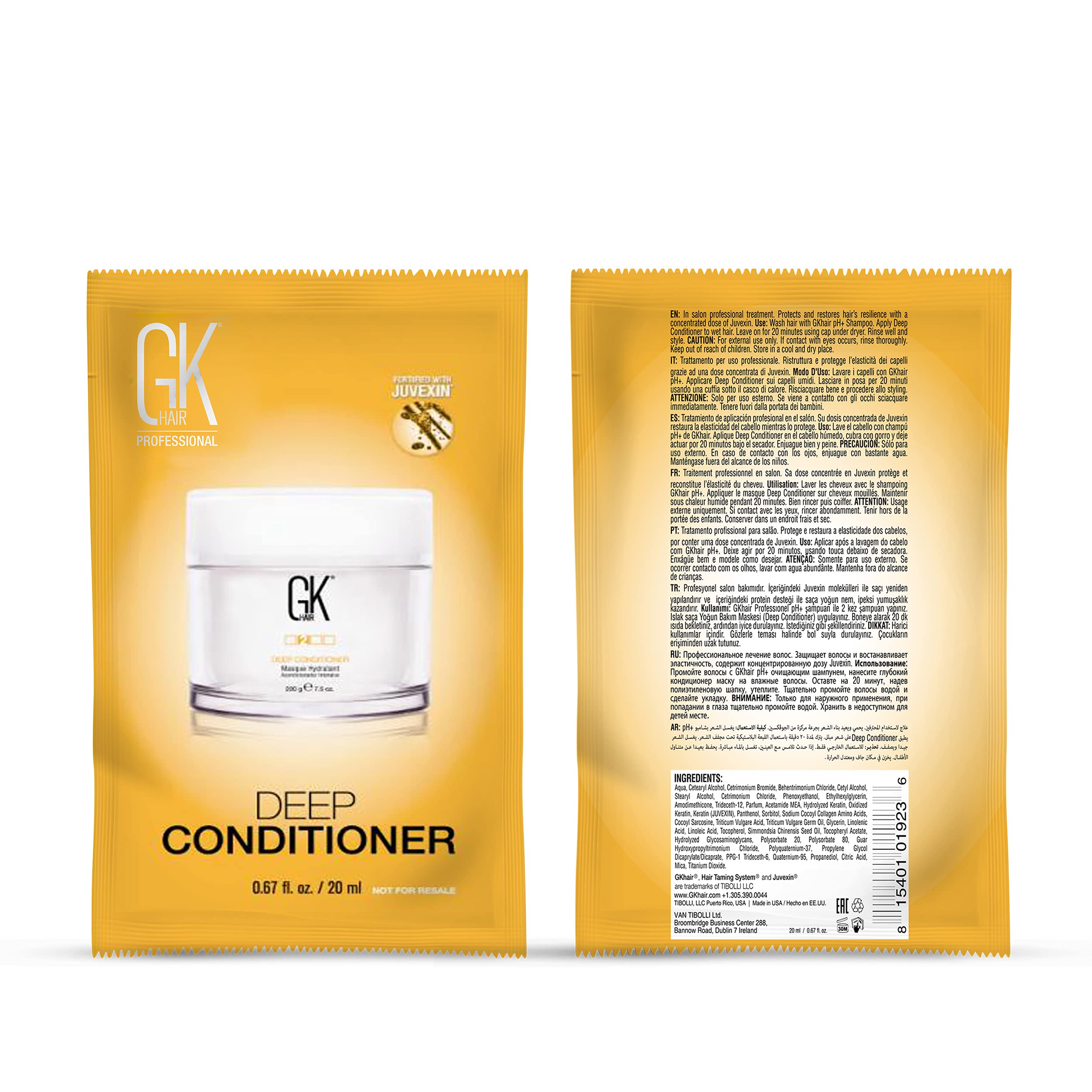Keratina y aceite de jojoba en GK HAIR para hidratar y fortalecer.