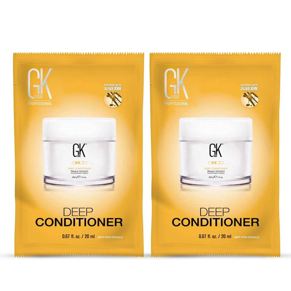 GK HAIR mascarilla profunda 20 ml, tubo para reparación suave de cabello dañado.