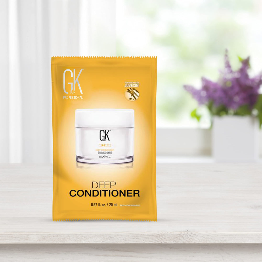 Fórmula GK HAIR libre de silicona y sulfatos para cuero cabelludo sensible.