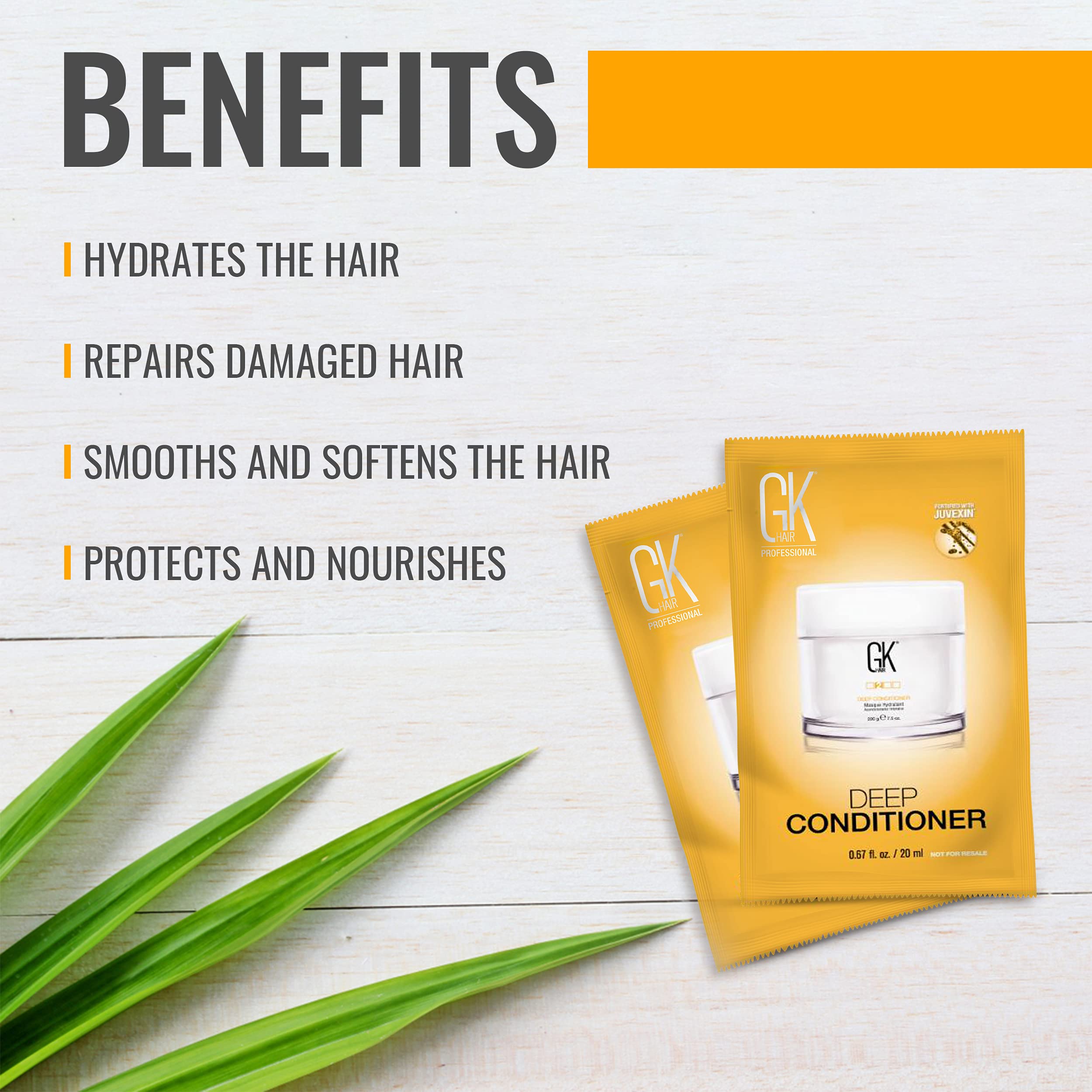 Textura cremosa GK HAIR para aplicación fácil en cabello seco.