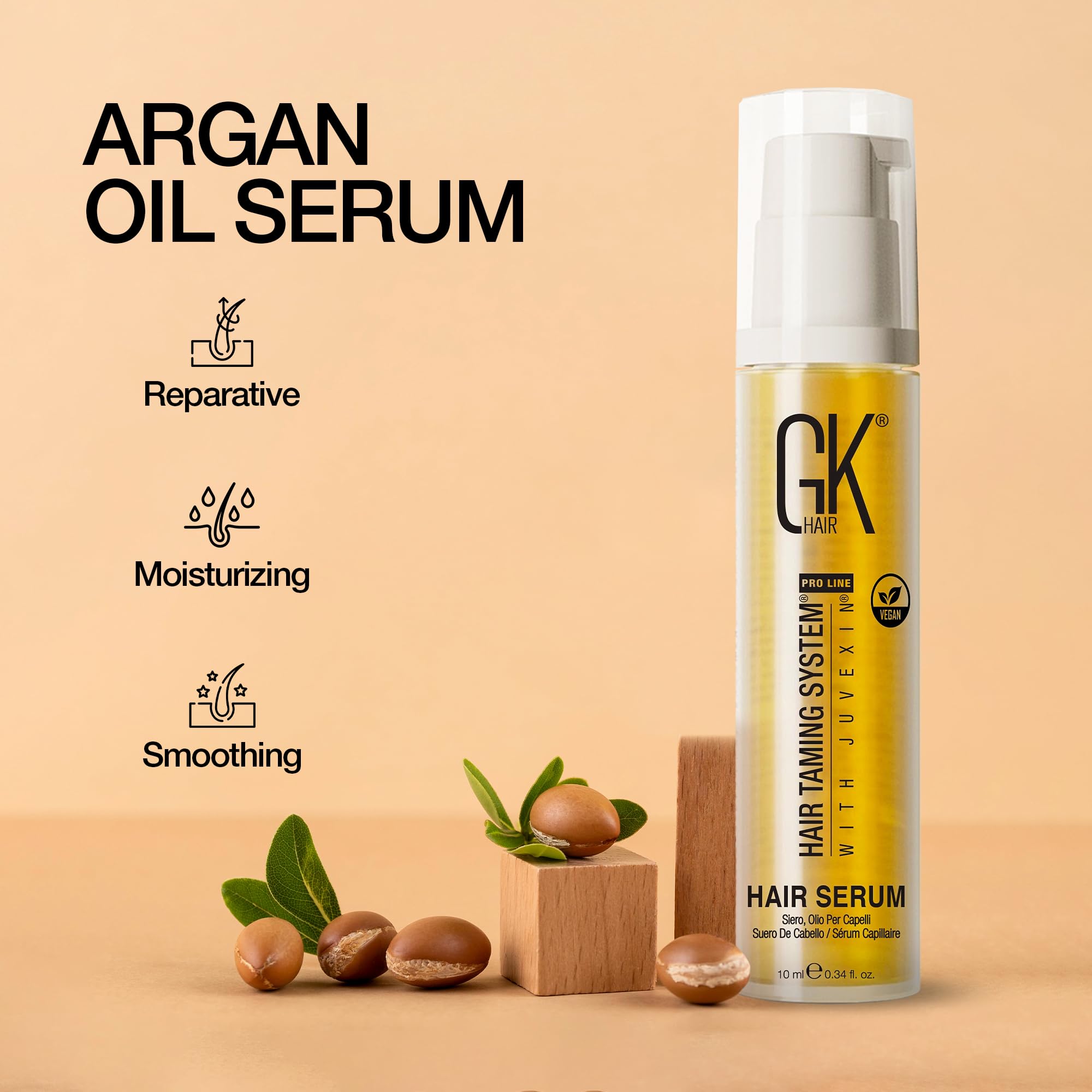 GK HAIR Aceite de Argán para control del encrespamiento 72h.