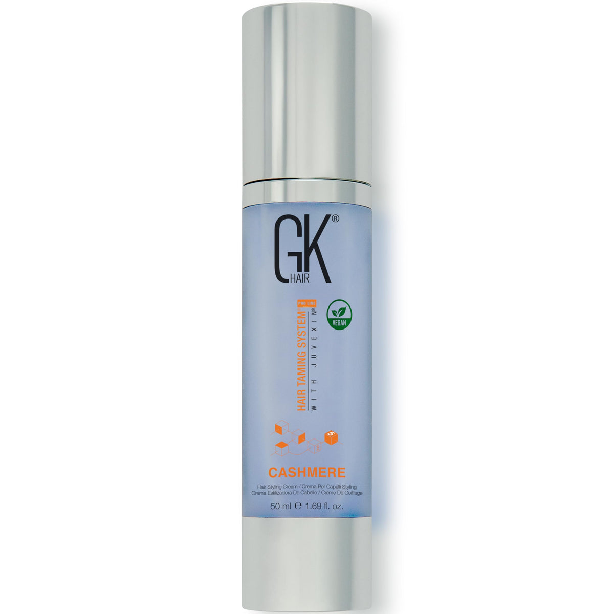GK HAIR Cashmere sin enjuague alisado suave y frizz controlado.