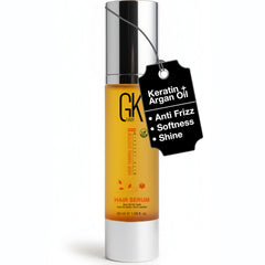 GK HAIR Oil aceite argán, aplicación suave para controlar el frizz en cabello