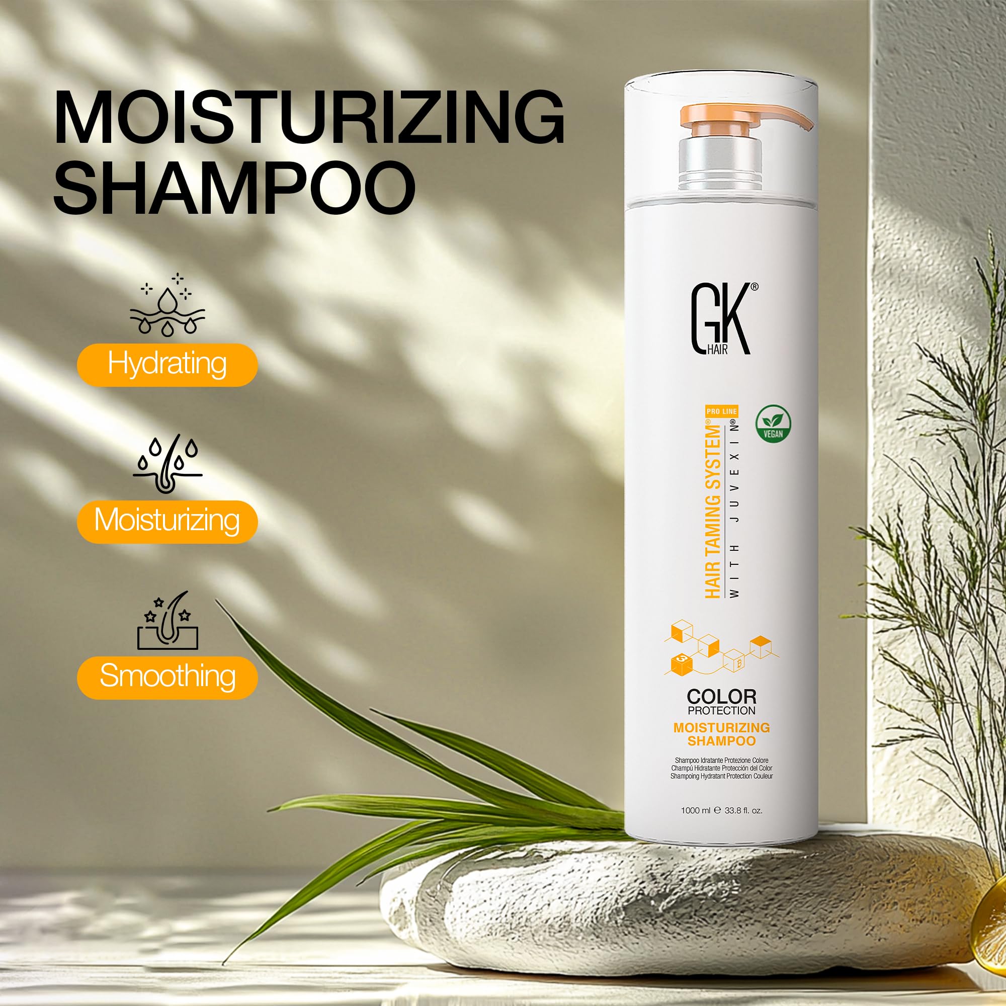 GK HAIR, experiencia integral de cuidado capilar, suavidad y brillo potencial.