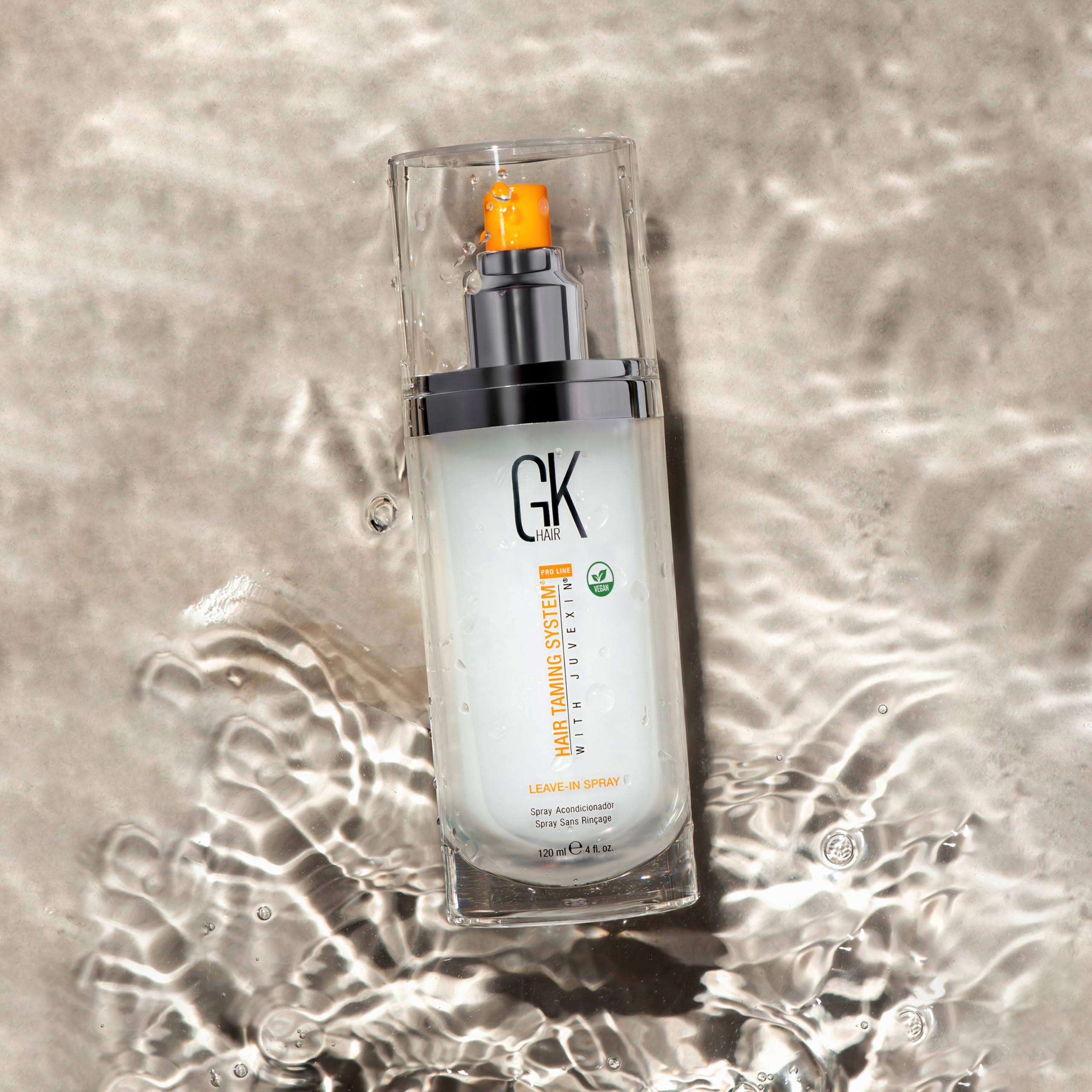 GK HAIR Acondicionador sin aclarado en spray: uso diario sencillo para todo tipo de cabellos.