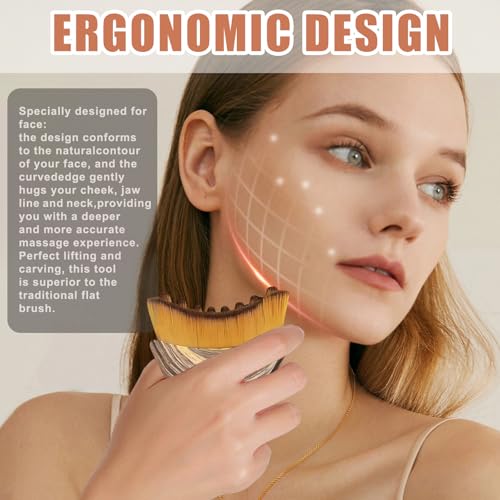 GKOKG cepillo contorno linfático con agarre ergonómico para uso cómodo.