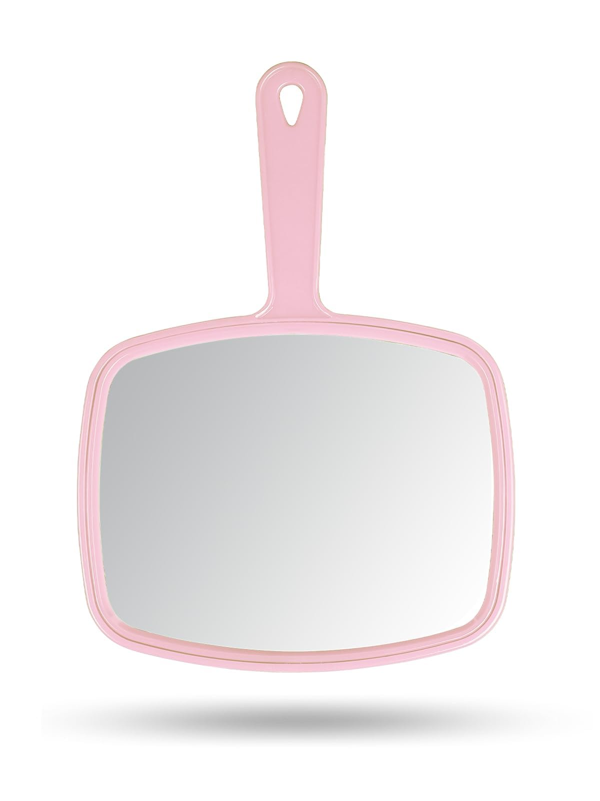 Gladmart espejo de mano para peluquería, superficie cuadrada rosa, gran claridad para ver peinados
