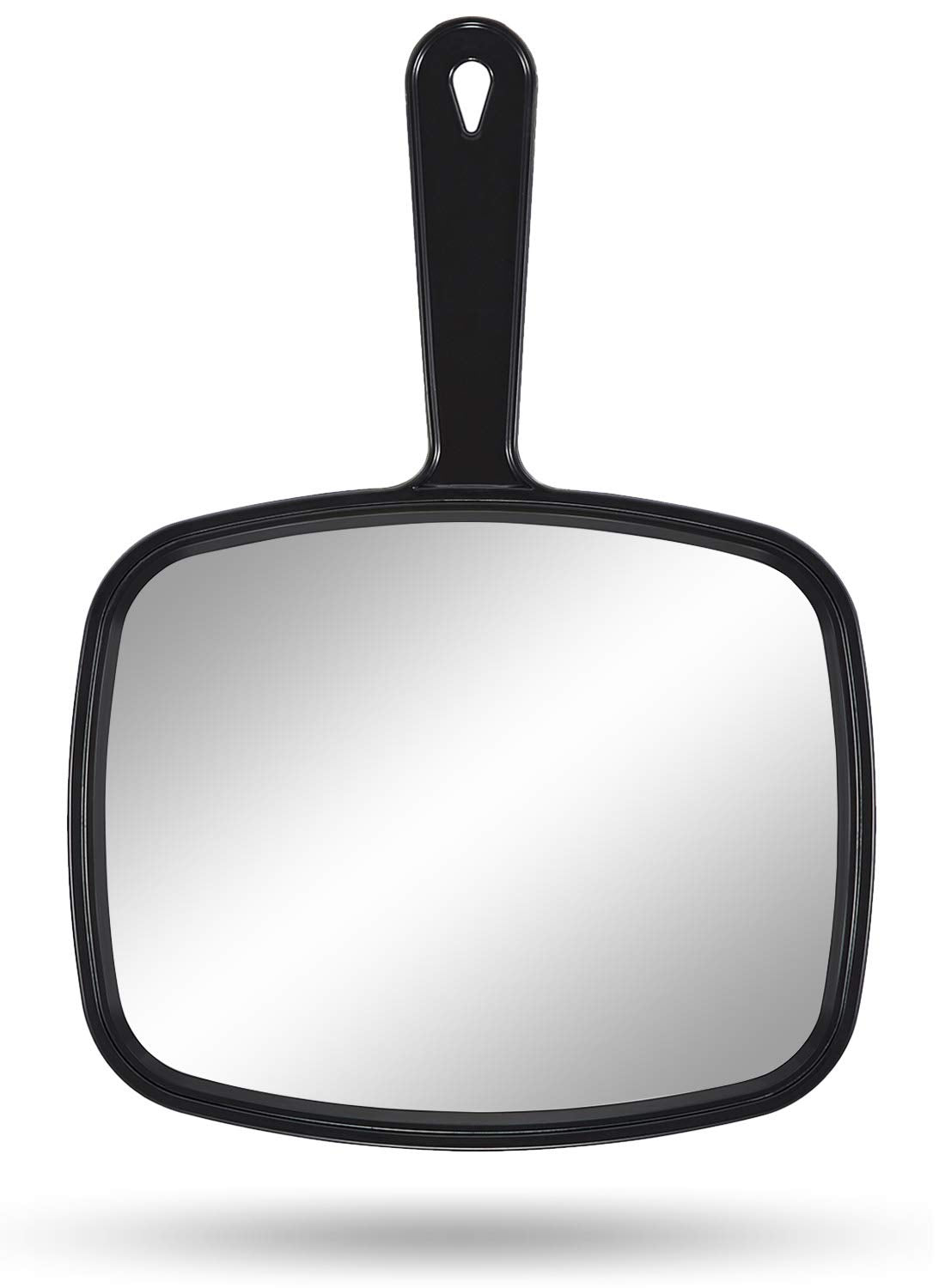 Espejo de mano PROTECLE de Gladmart, barbero negro, gran superficie para peinar y revisar.