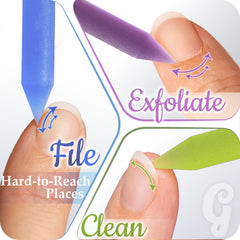 GLADZY empujador cutículas cristal, compacto y portátil para viaje.