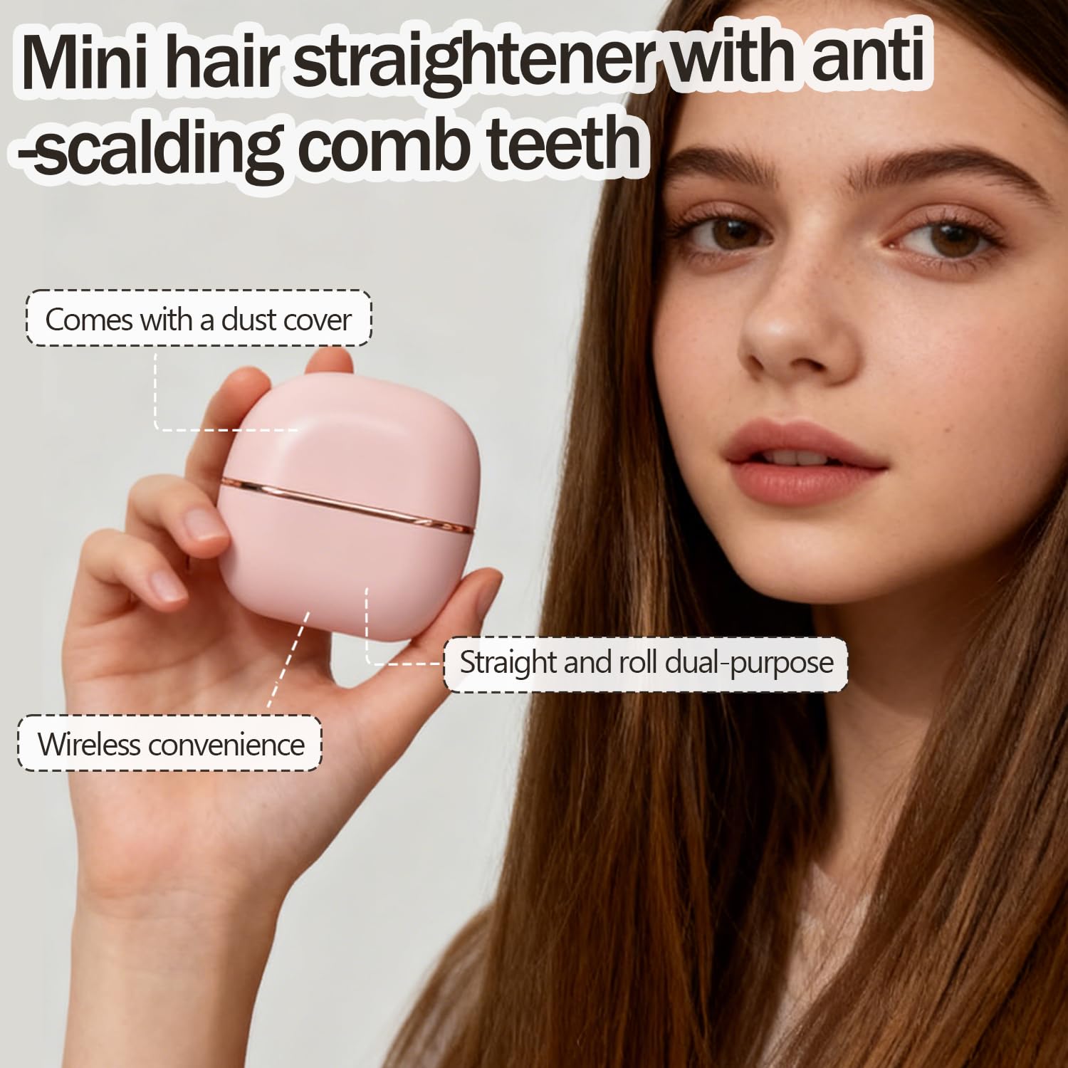 Glam brushs plancha pelo mini con 3 velocidades para adaptar el calor