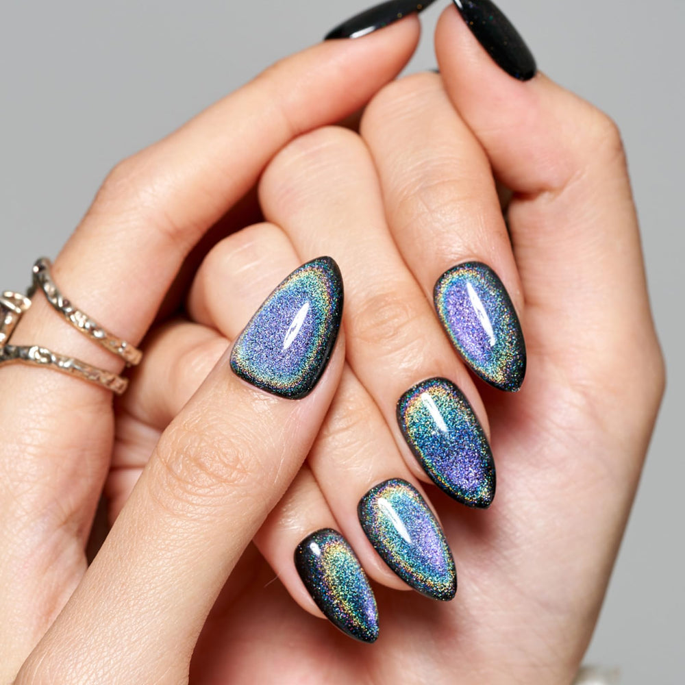 Glamermaid Glue-on Nail Stiletto set provides secure fit and dramatic shape
