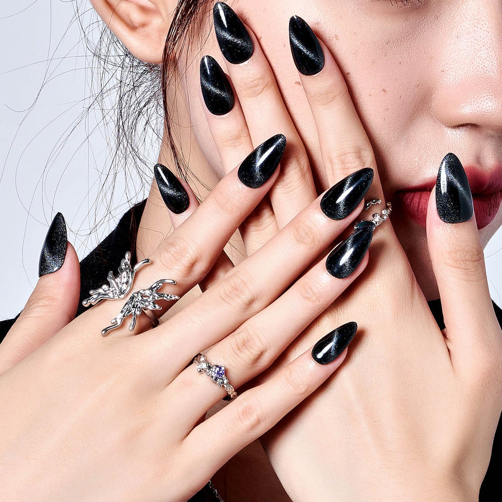 GLAMERMAID jelly magnet gel nails with glossy glitter finish