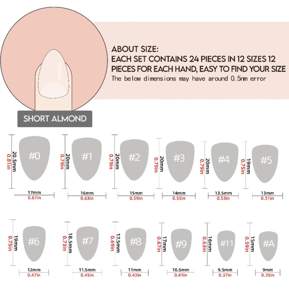 GLAMERMAID kit completo de 24 uñas, tapas adhesivas y herramientas.