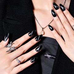 GLAMERMAID magnetic glue-on nails shown with quick adhesion