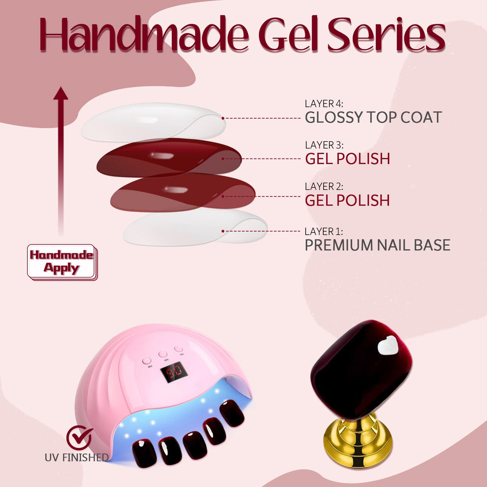 GLAMERMAID juego de uñas 24 piezas en 12 tallas para ajuste perfecto.