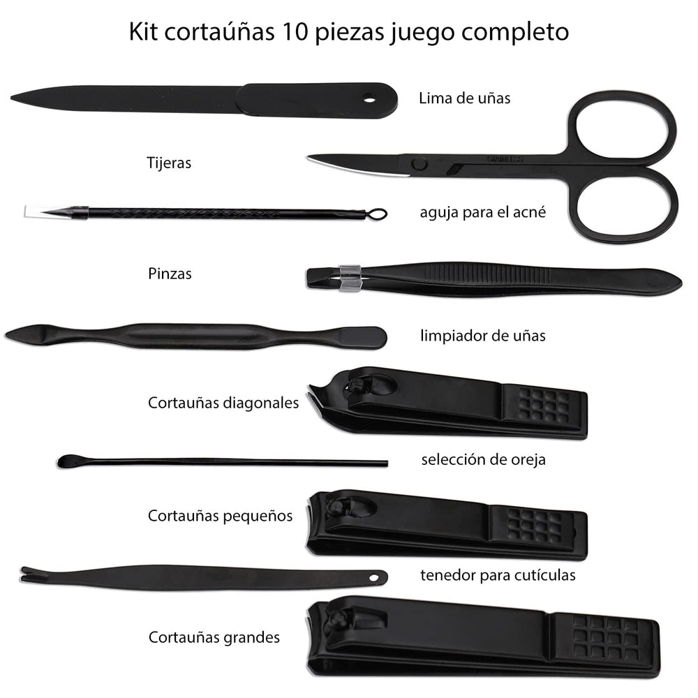 Glamne set de manicura para viaje, tamaño compacto y práctico.