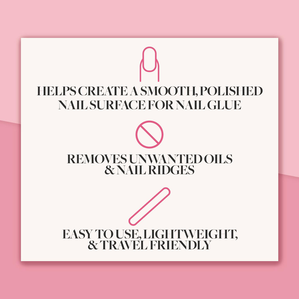 Glamnetic 7 en 1, elimina aceites y irregularidades para una mejor adherencia.