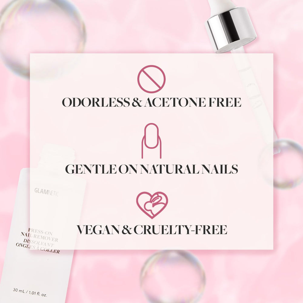 Glamnetic Aplicación segura para quitar uñas postizas rápidamente.