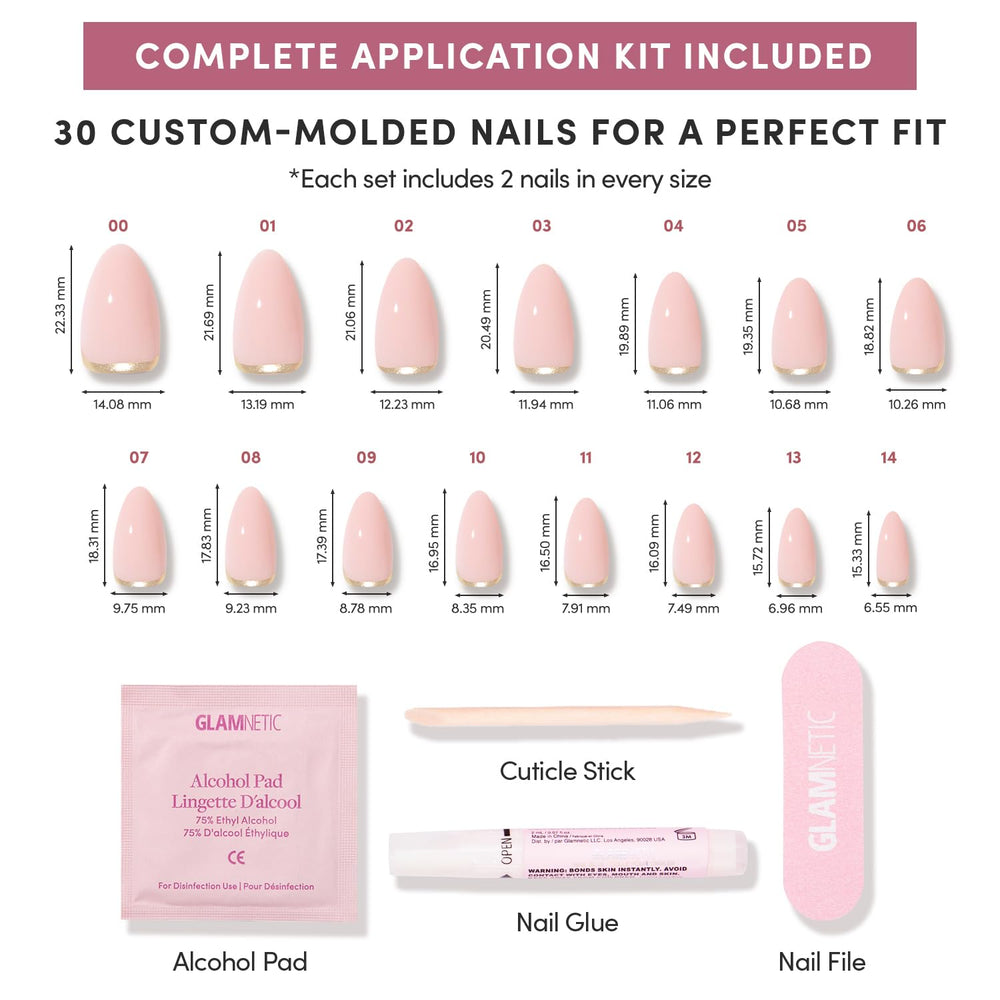 Glamnetic Buscadora de Metas: pegamento incluido para fijación rápida y segura.