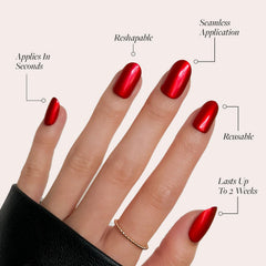 Glamnetic Cherry Glaze: acabado glaseado brillante para un look llamativo.