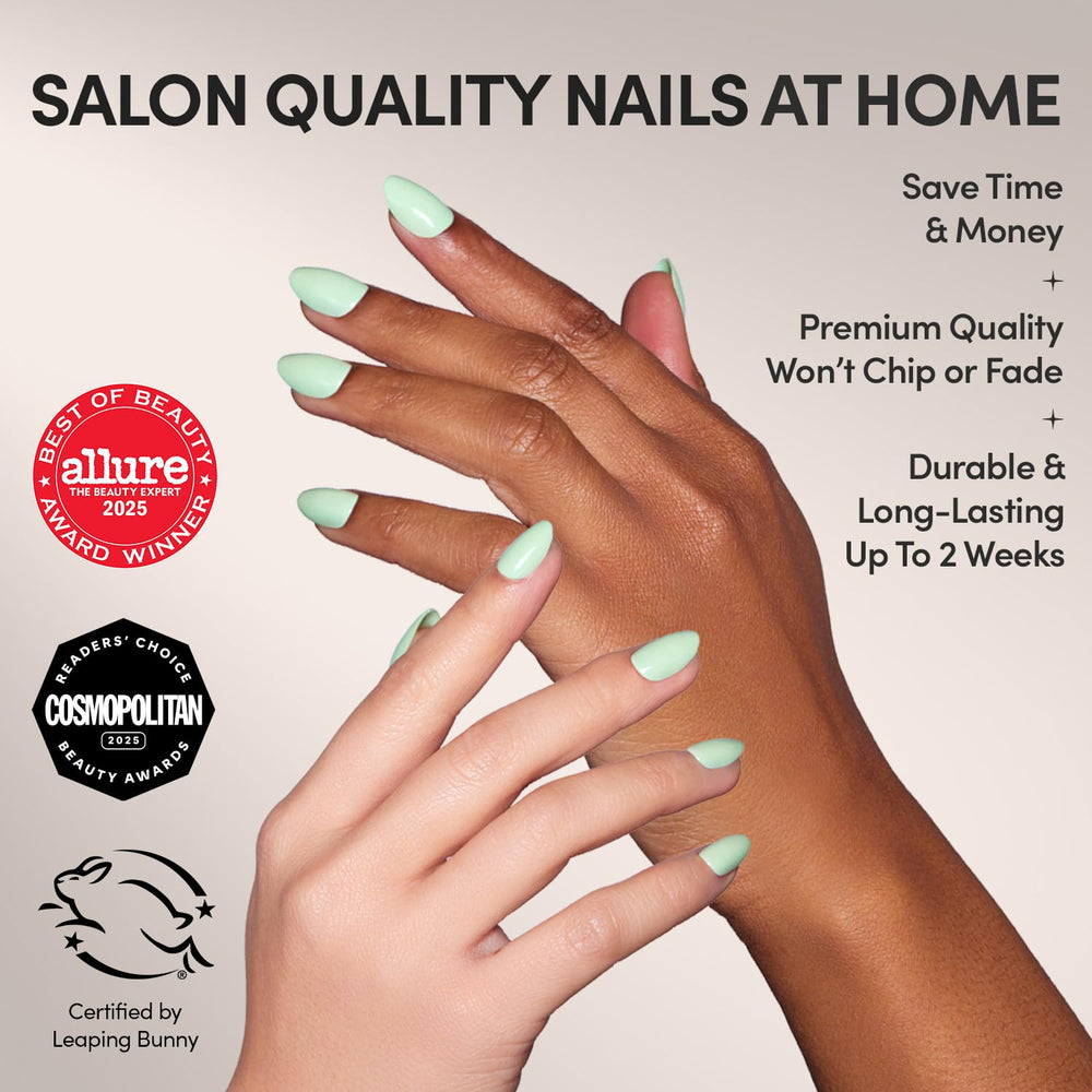 Glamnetic conjunto de 30 uñas en 15 tallas para ajuste personalizado.
