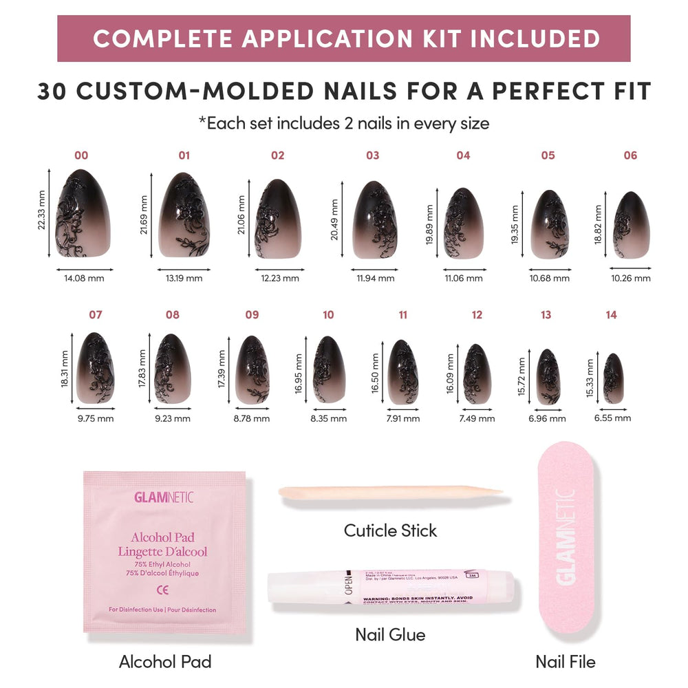 Glamnetic Durabilidad de hasta dos semanas según uso y cuidado.