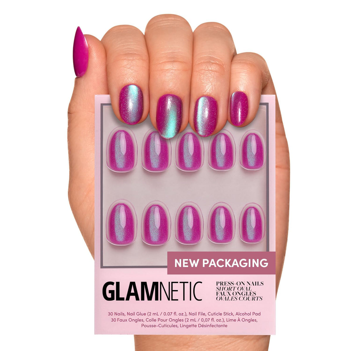 Glamnetic Berry Fizz: empaque compacto para iniciar la manicura en casa.