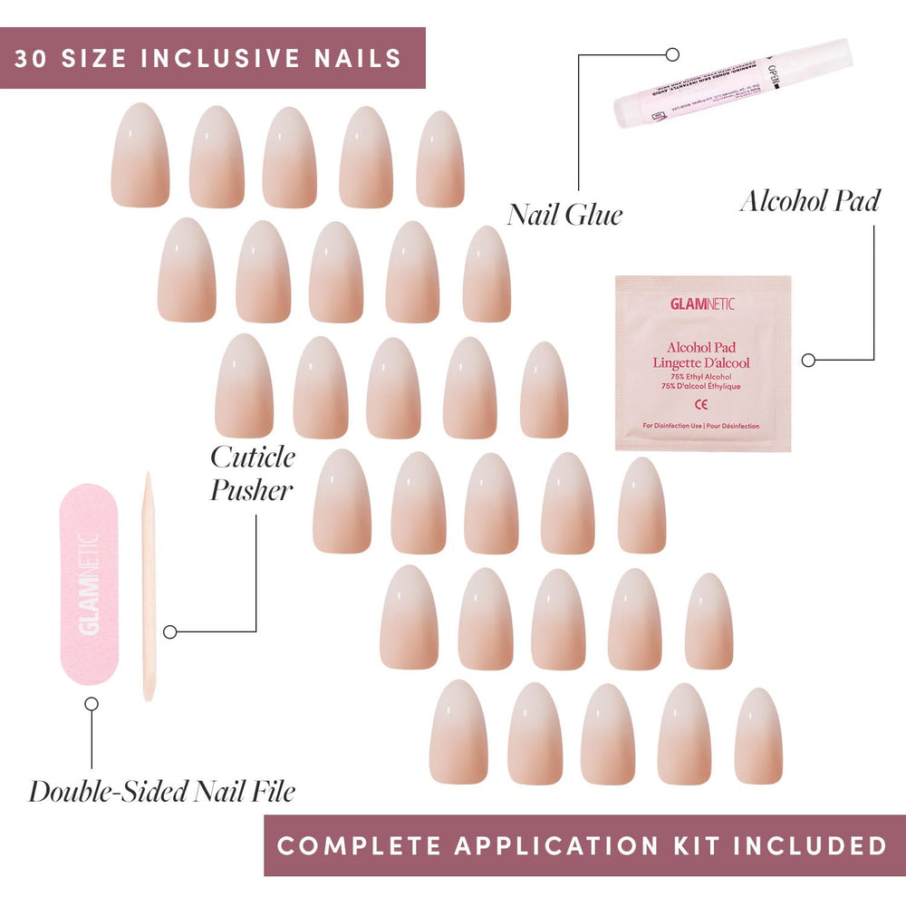 Glamnetic Fiancéd muestra 15 tallas para ajuste personalizado.