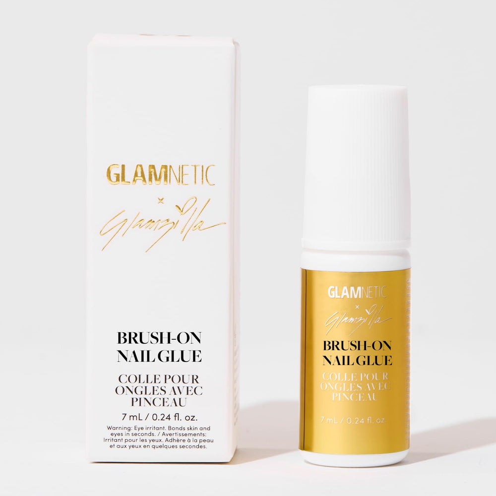 Glamnetic GlamZilla pegamento para uñas con cepillo, aplicación limpia y precisa.