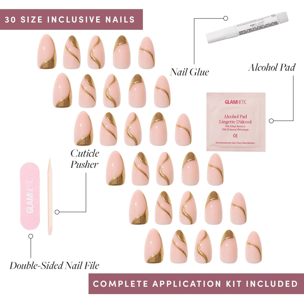Durabilidad potencial de hasta dos semanas por aplicación Glamnetic GlamZilla.