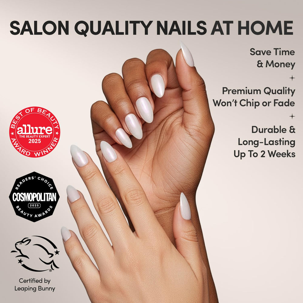 Glamnetic Hailey: uñas semi-transparentes para transiciones diarias.