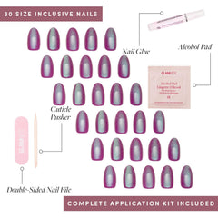 Glamnetic Berry Fizz: kit de 30 uñas con tallas variadas para ajuste perfecto.