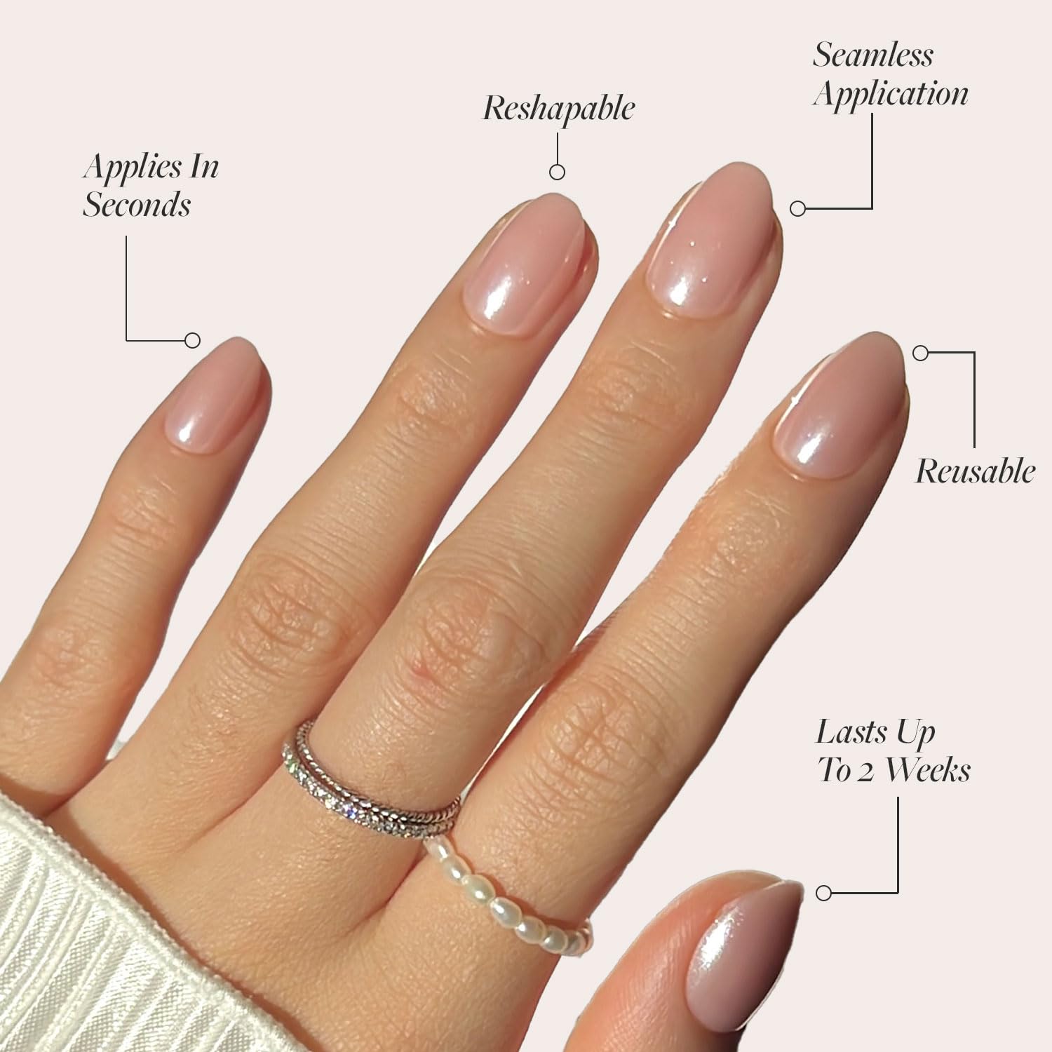 Glamnetic kit Pinch Me 30 uñas en 15 tallas para ajuste personalizado