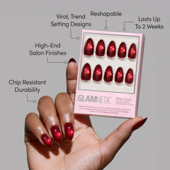 Glamnetic kit de uñas 30 piezas en 15 tallas para ajuste personalizado