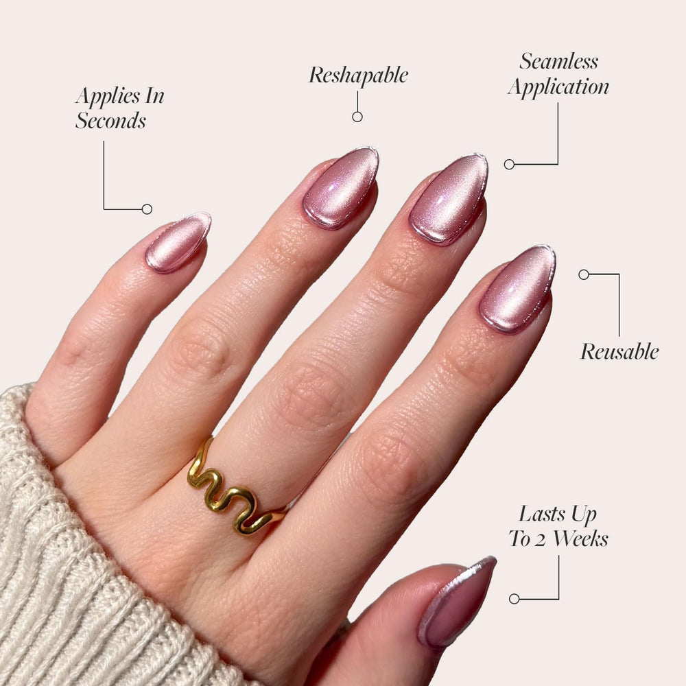 Glamnetic Mertini : accents dorés en relief ajoutant du raffinement