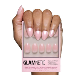Glamnetic Pinch Me uñas blush con brillo glaseado para un acabado pulido