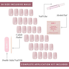Glamnetic Pinky Promise lima doble para dar forma y acabado suave.