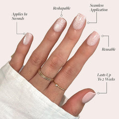 Glamnetic Pinky Promise con pegamento incluido para fijación duradera.