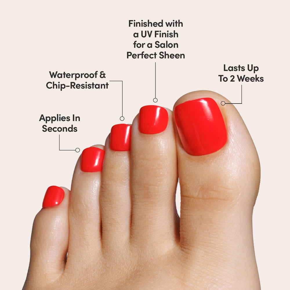 Glamnetic únas postizas Fiery Red, pestañas desmontables para aplicación sencilla.