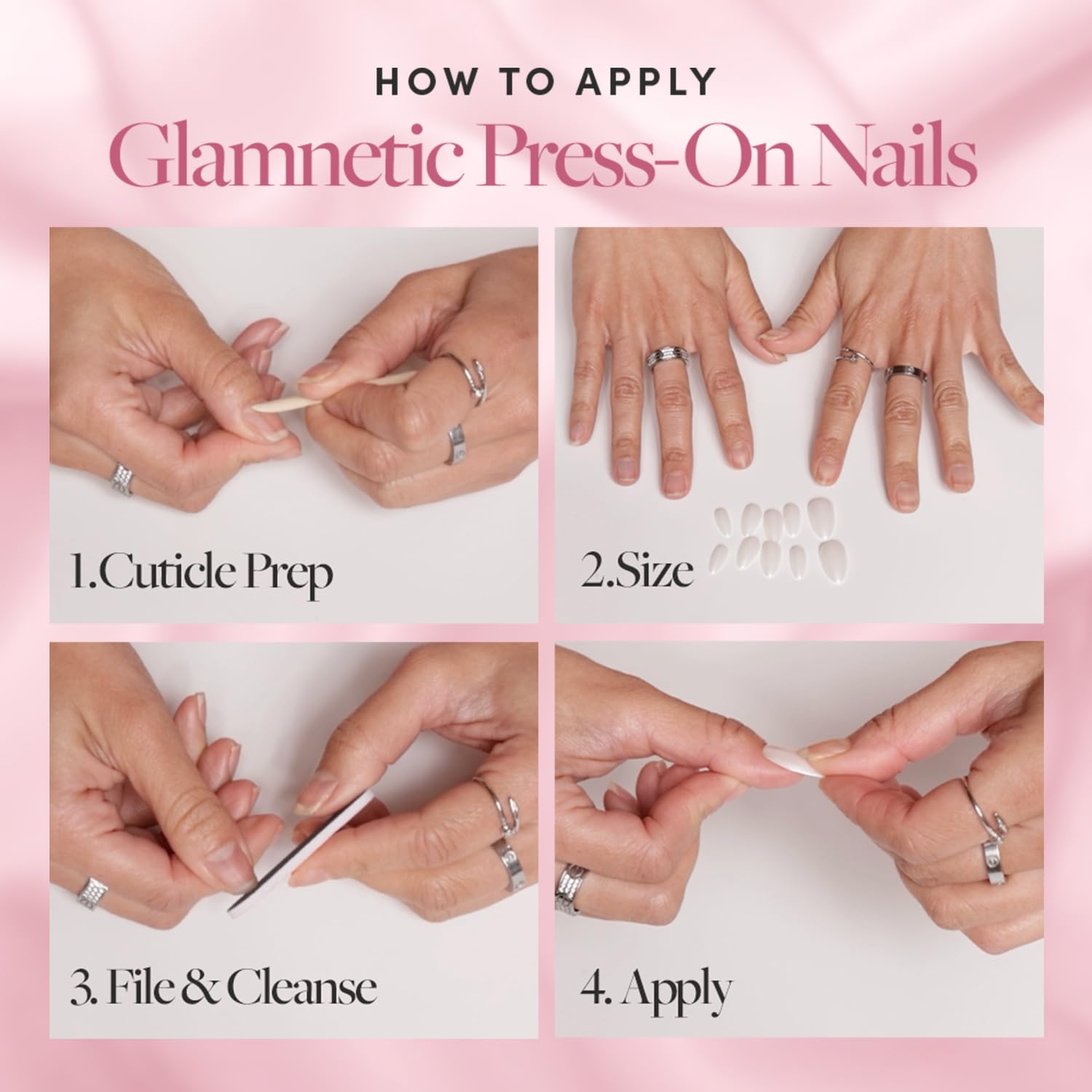 Warm-water soak aids easy removal of Glamnetic glue.