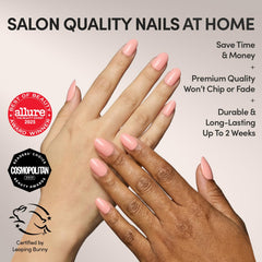 Glamnetic set de uñas Durazno Coral, 30 piezas para ajuste personalizable.