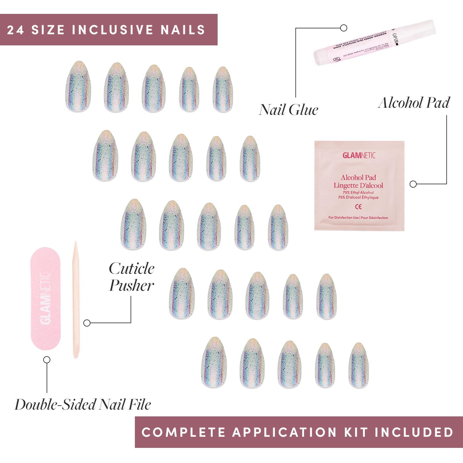 Caja de almacenamiento de Glamnetic Stardust para organización y reutilización.