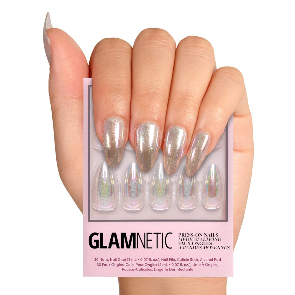 Glamnetic Stardust uñas holográficas para un look deslumbrante y duradero.