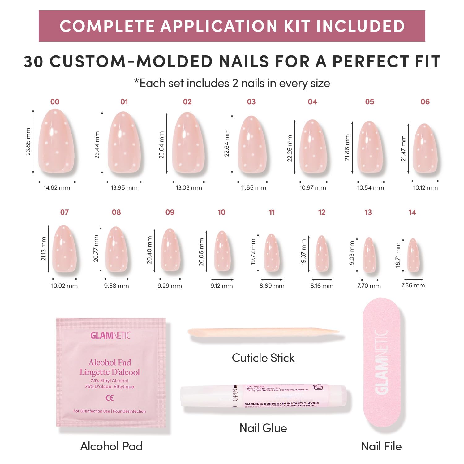 Glamnetic Sugar Glazed: kit con durabilidad para varias semanas de uso