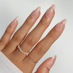 Glamnetic Sugar Glazed: uñas ovaladas medio para look elegante diario