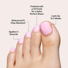 Glamnetic uñas de los pies con tapas rompibles para aplicación fácil.