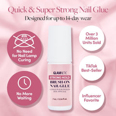 Travel-friendly glue bottle for on-the-go nail fixes.